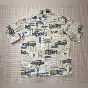 AFTCO Blue water shirt button Up XL men’s Beach Relaxed casual Vacation